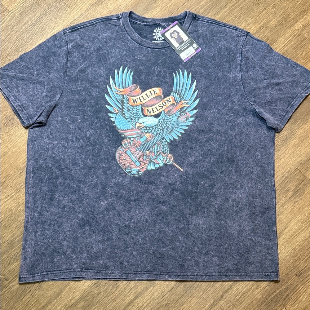 Willie Nelson Eagle Graphic Tee - Charcoal